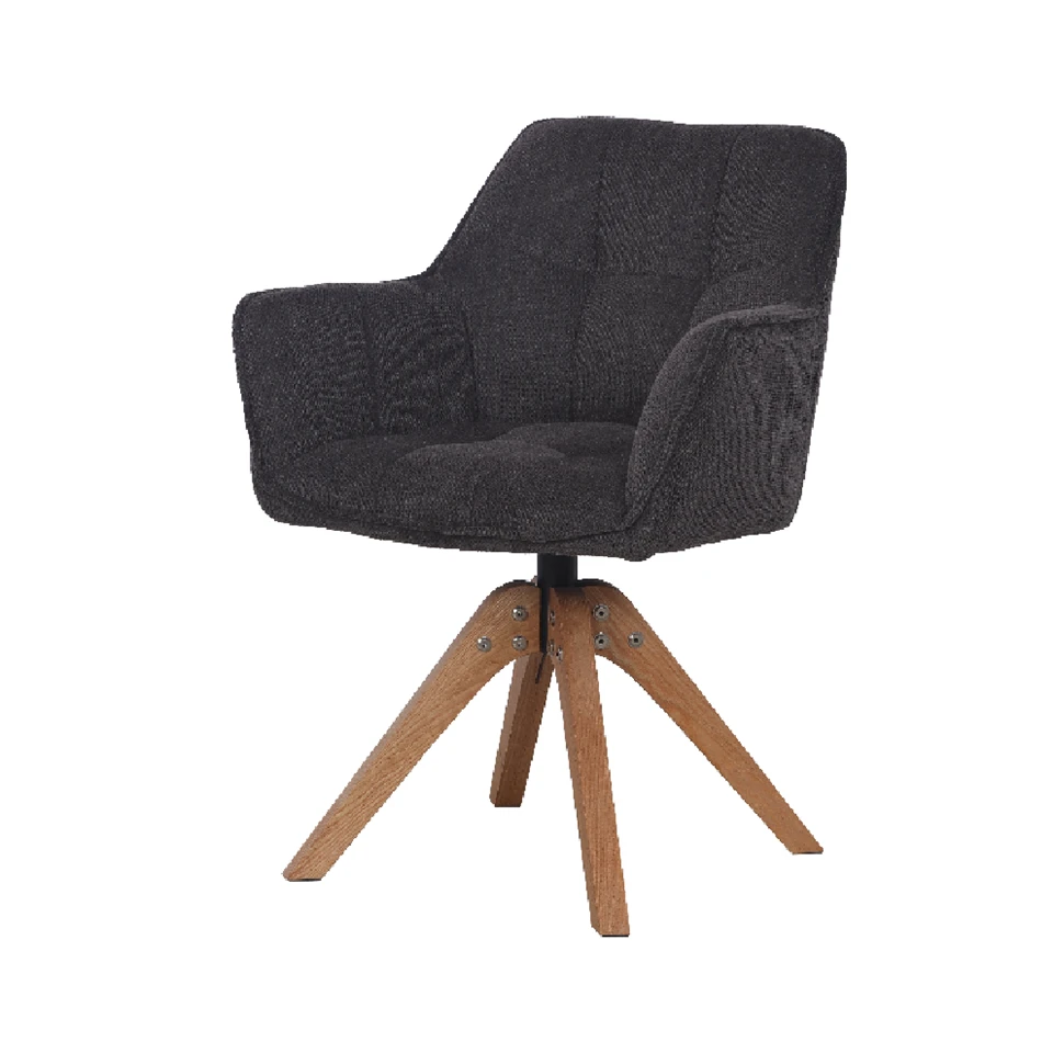 Sedia da pranzo con gambe in legno